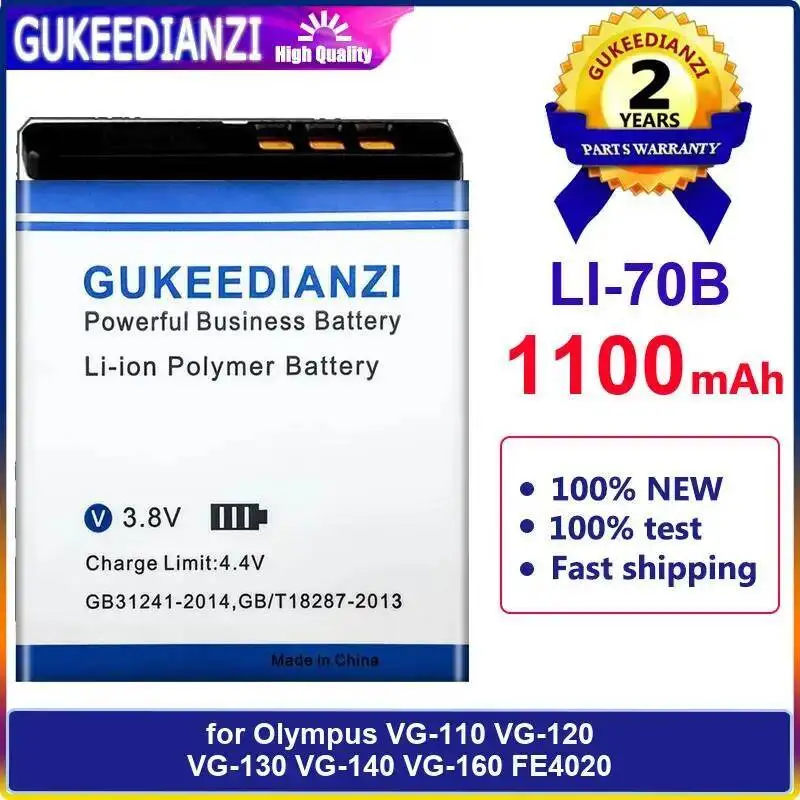 

Camera Battery LI-70B 1100Mah For Olympus VG-110 VG-120 VG-130 VG-140 VG-160 FE4020