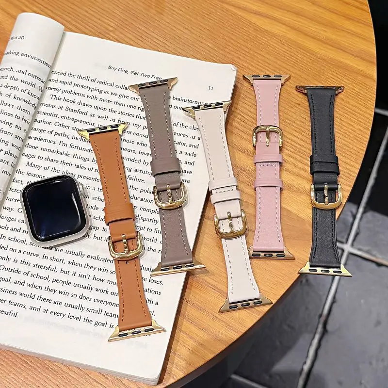 

Классические кожаные ремешки для Apple Watch Band 38 40 41 42 44 45 46 49 мм Ремешок из натуральной кожи для iWatch SE S11 10 9 8 7 6 5 4 3