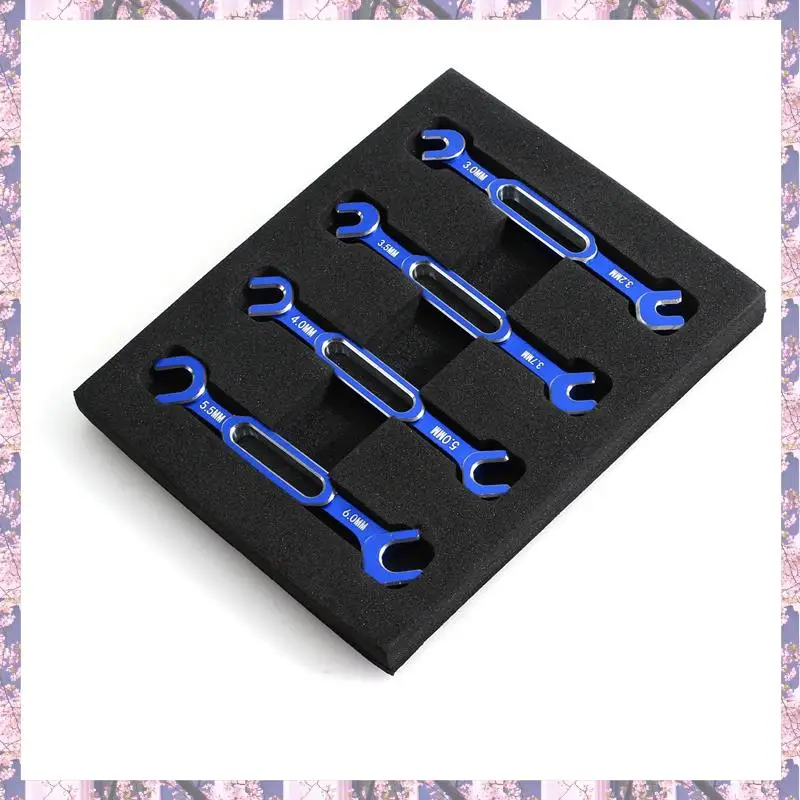 

T84C-Wrench Adjustment Push Rod Wrench Turnbuckle Nut Ball End Joint Remover Tool For RC Car Parts 3/3.2/3.5/3.7/4/5/5.5/6Mm-Blu