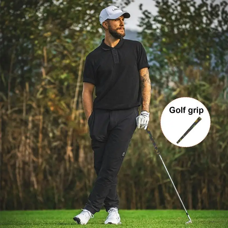 ropa golfowa dla mężczyzn Uchwyt na kije golfowe o wysokim odprowadzaniu Amortyzujący uchwyt golfowy Antypoślizgowy gumowy uchwyt golfowy Żelazny uchwyt na kije golfowe dla graczy w golfa