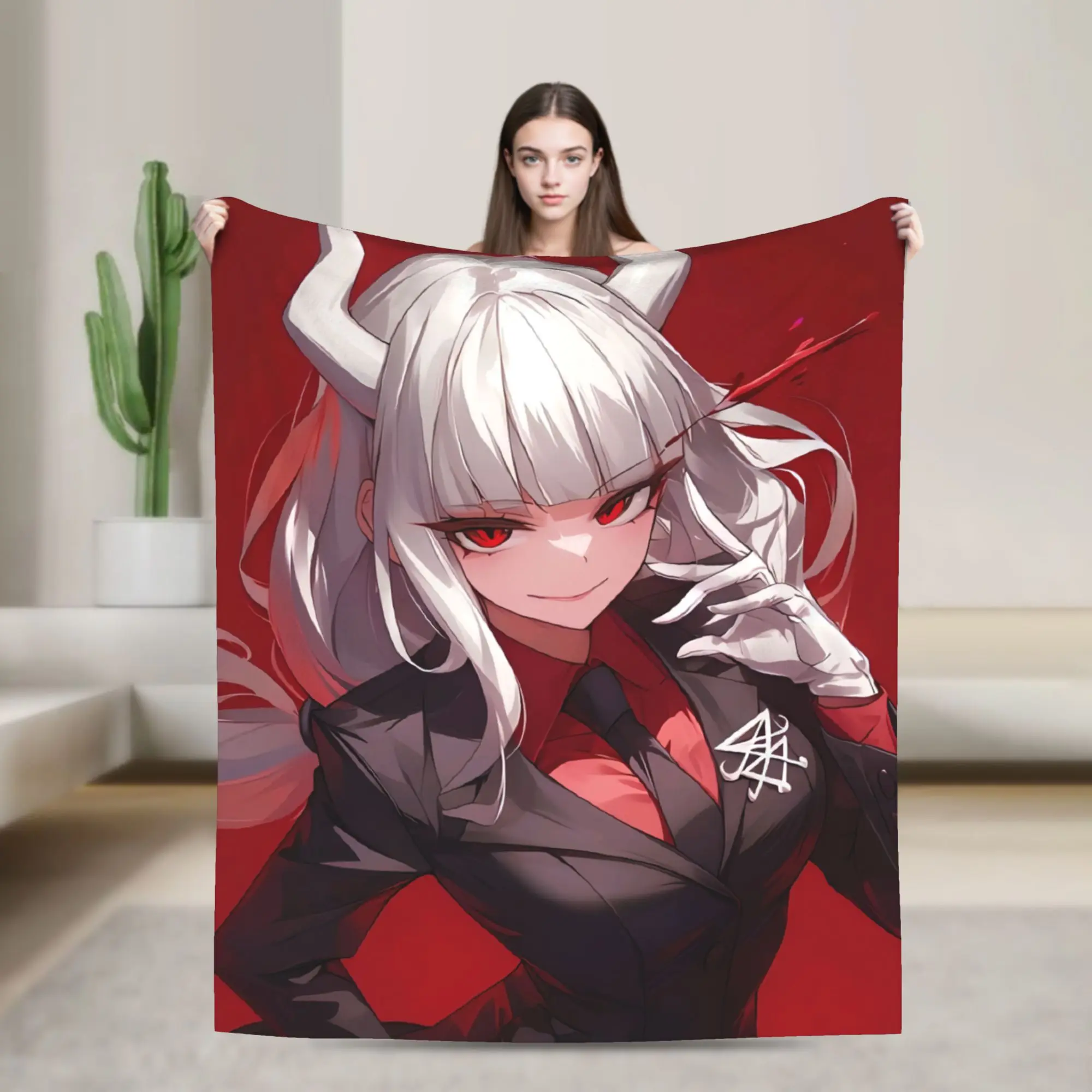 Contradiction Helltaker Lucifers Modeus Gift Blanket For Men Women Ultra Soft  Throw Blankets for Couch Multiple Sizes