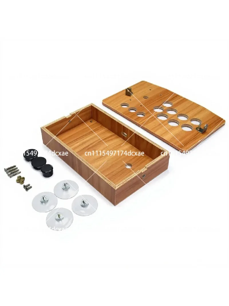 Solid Wood Arcade Joystick USB Game Controller for PC Phone Retro Fighting Games