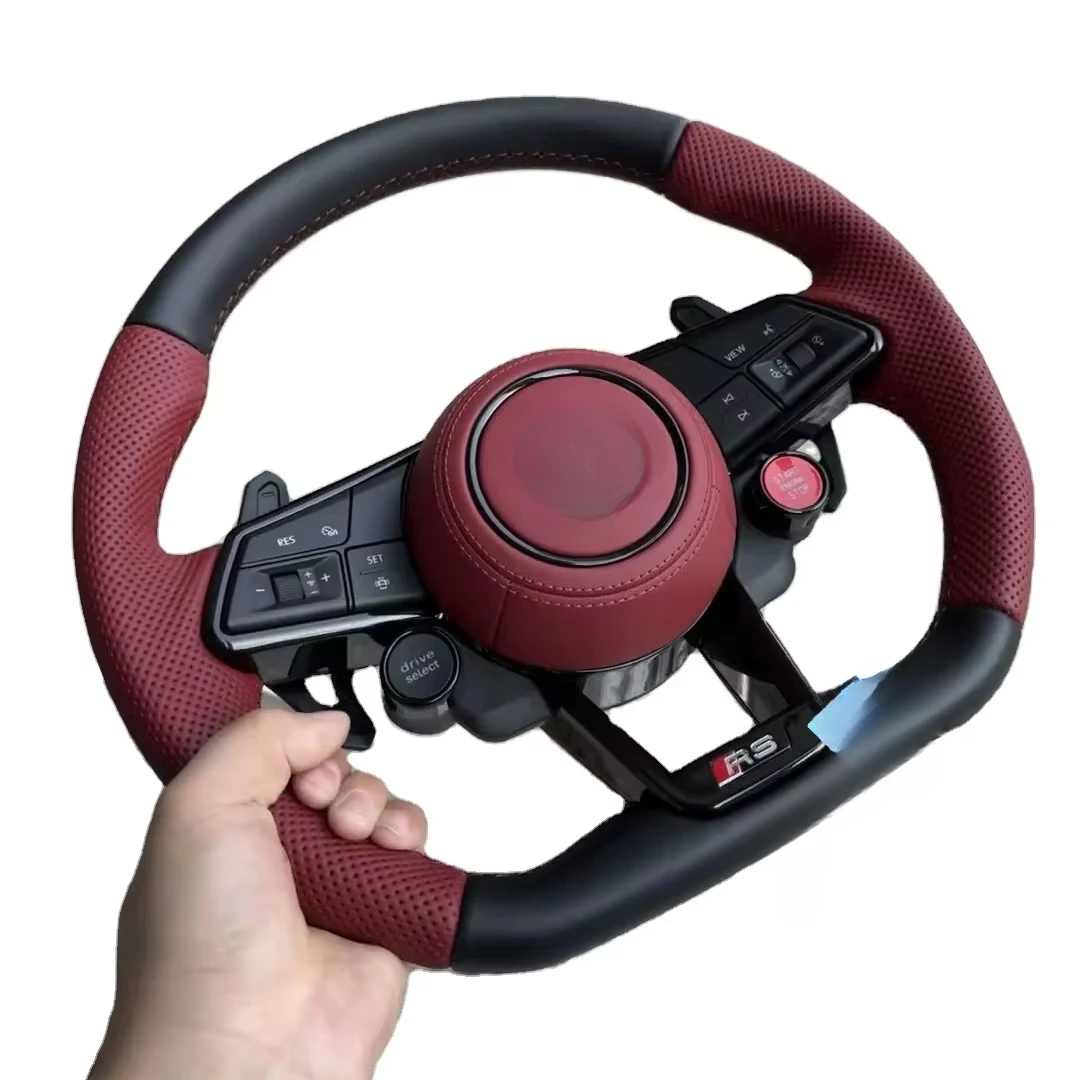 YLCWithout Trim Sport Half Alcantara Carbon Fiber Steering Wheel for  VW MK Golf 5 6 7 7.5 6R R Passat CC Gti Gtecustom