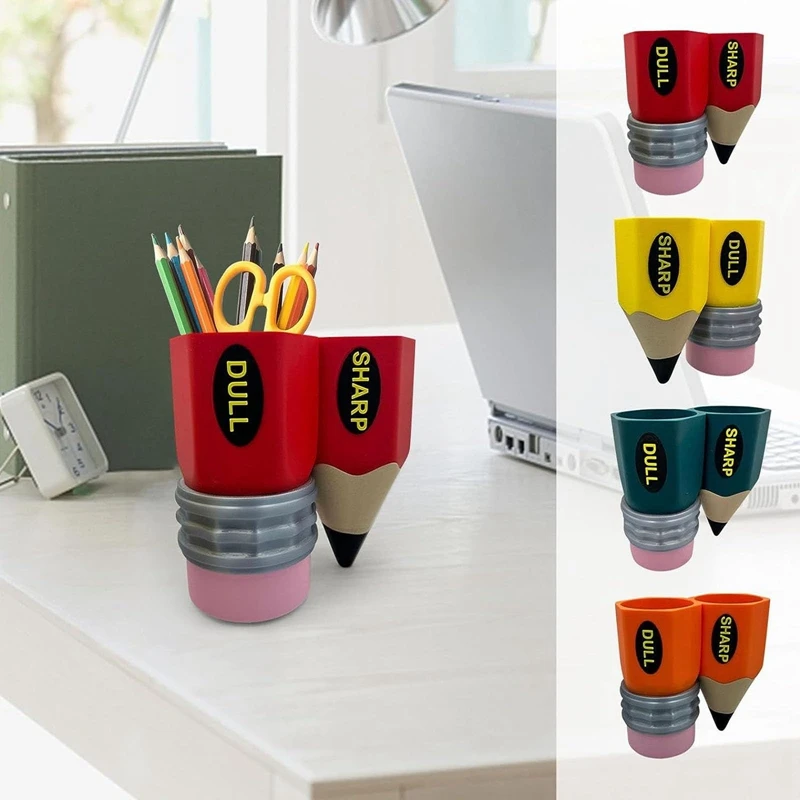 

Pencil Pal Organizer, 2023 New Sharp-Dull Pencil Holder, Cute Pencil Storage Organizer Desktop Accessories