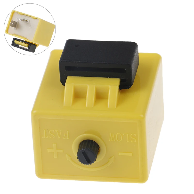 12V 2-Pin LED Flasher Relay - Variable Flash Rate Turn Signal for LED Lights, Universal Fit & Easy Install