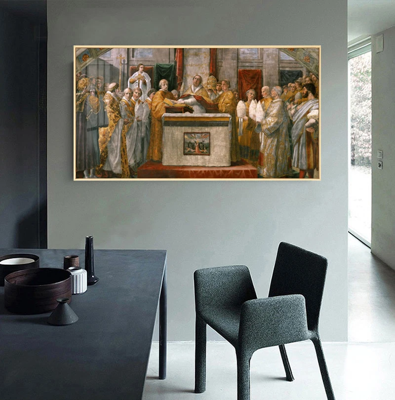 The School Of Athens Raphael Poster Italian Renaissance Fresco Painting Canvas Print Art Raffaello Sanzio Wall Picture Decor03