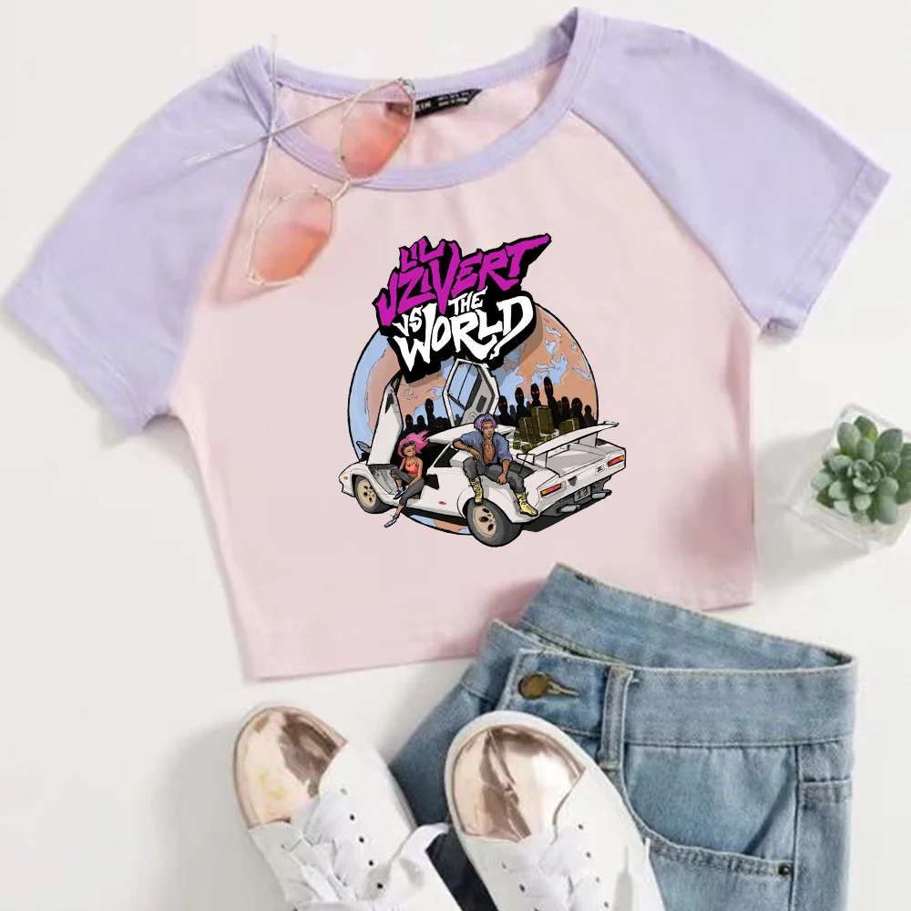 تي شيرت بقلادة مستديرة بأكمام قصيرة للنساء ، بلوزة بأكمام قصيرة ، موضة ، ليل وزي ، جولة فيرت ، هدية للجماهير #4