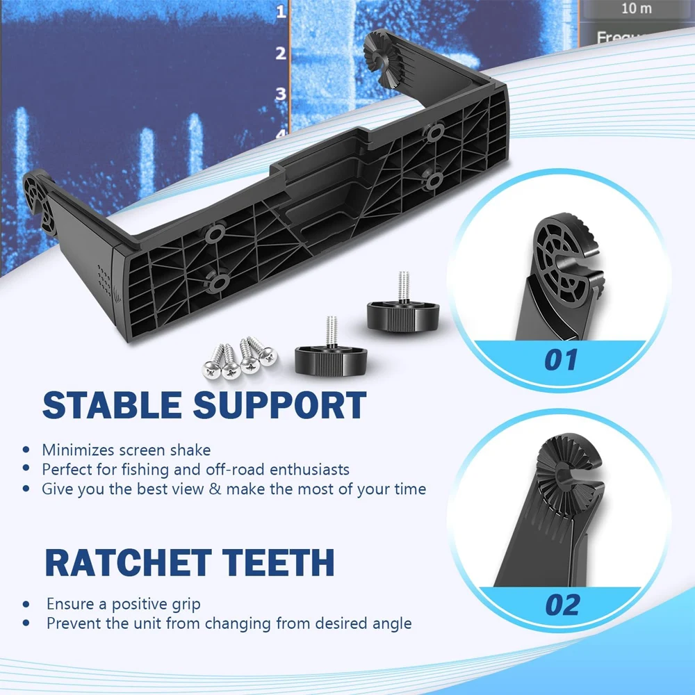 

000-13702-001 Gimbal Bracket with Knobs Mounting Screws Fit for Simard GO9, NSS7 evo3, Cruise 9, Vulcan 9, Zeus³ 7,Black