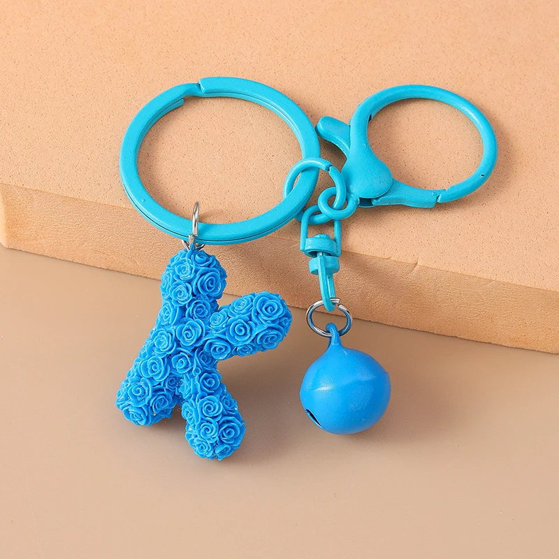Niedlicher Schlüsselanhänger mit englischen Buchstaben und Glockenmotiv für Damen und Herren, als Auto-Schlüsselhalter, Handtaschenanhänger, Schlüsselring, Accessoire, DIY-Schmuck, Geschenkidee – Detail 13