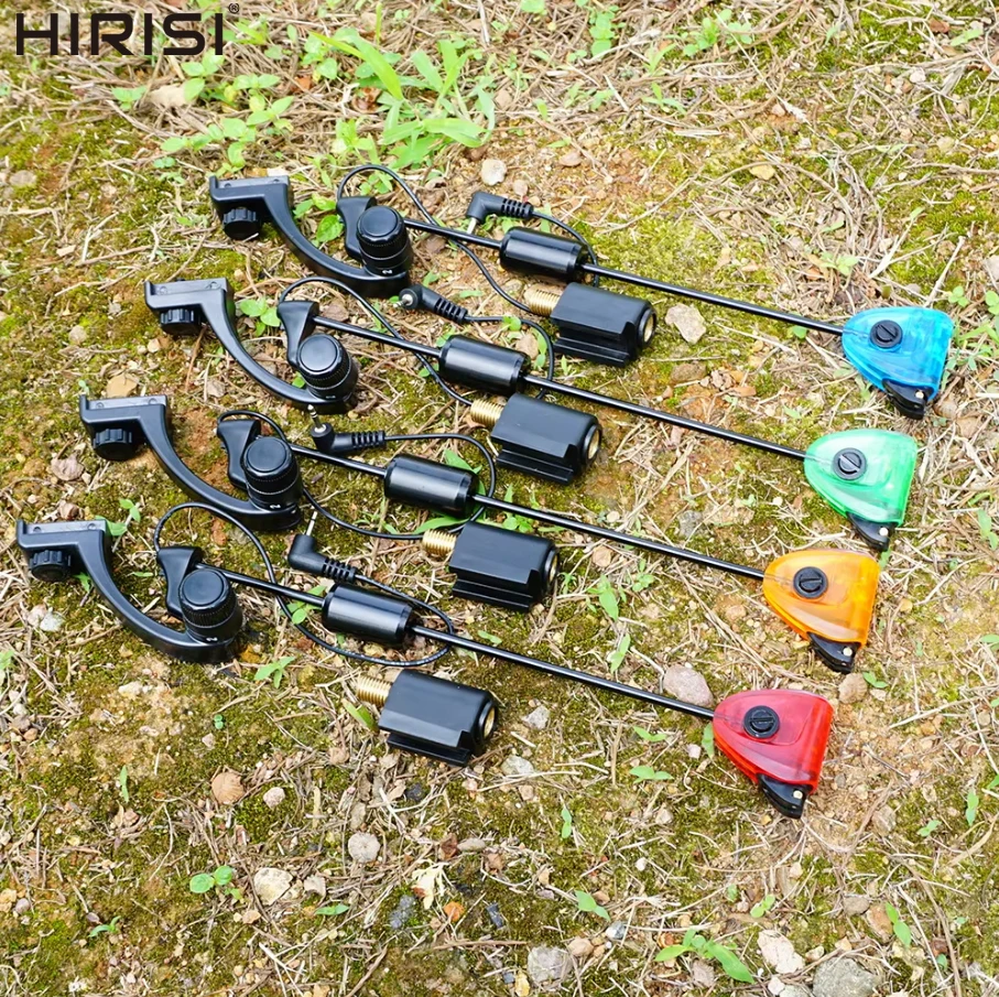 hirisi-b2045-鯉釣り用スインガー-4色led照明付きバイトインジケーター-クイックチェンジコネクター-調整可能な吊り下げウェイト
