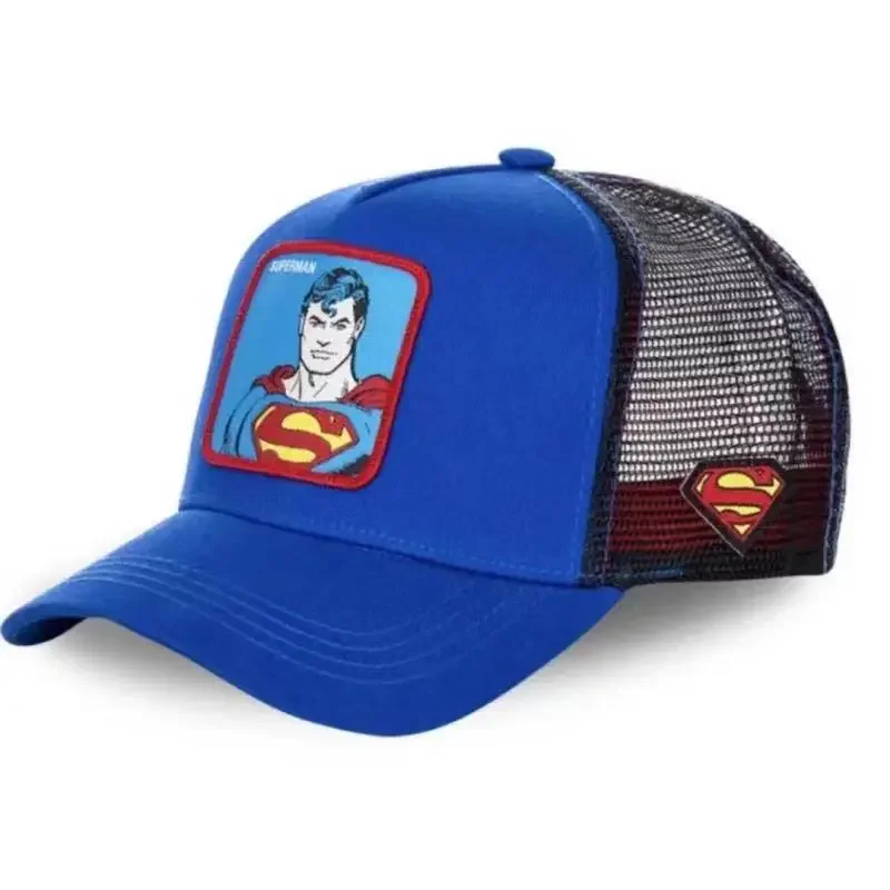 DC Anime Figure Batman Superman Wonder Woman Peaked Cap Embroidery Baseball Cap Cotton Mesh Cap Adjustable Unisex Birthday Gifts