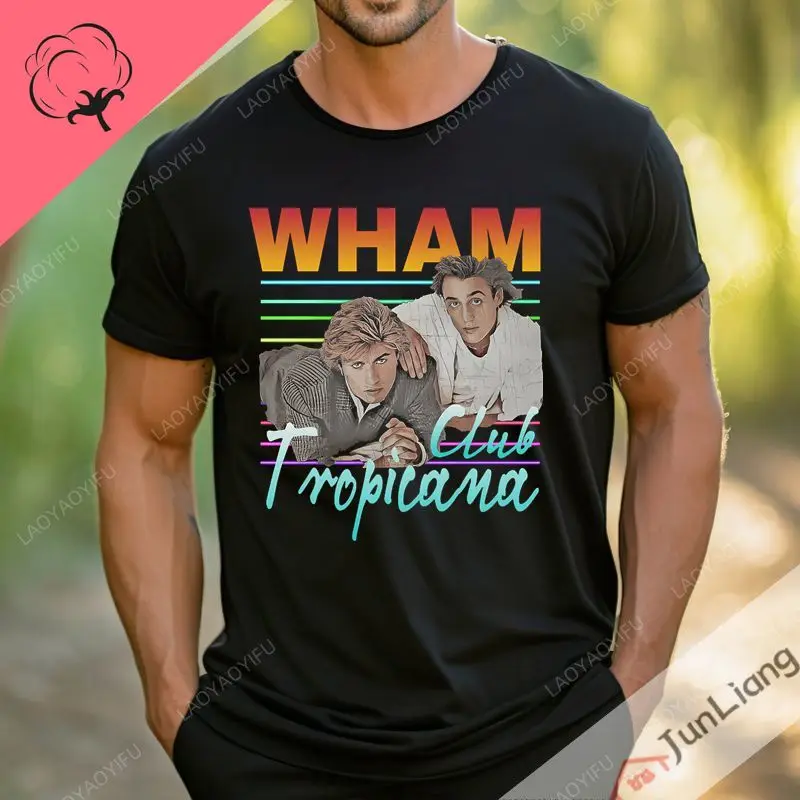 Wham! Band Man T-shirt Wham! Crew Neck Oversized Short-sleeved Shirt Humor The Idea of A High-quality Gift