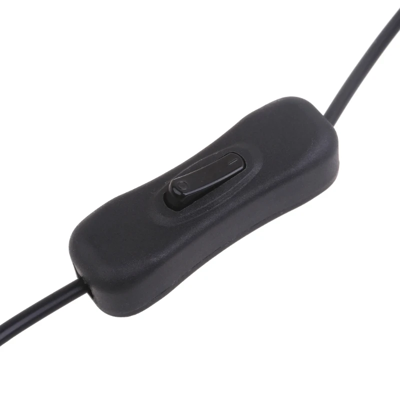 USB Cable with Button Control Male to Female Switchs ON OFF Toggle LED Lamp Line Suitable for Travel Recorder Desk Lamp