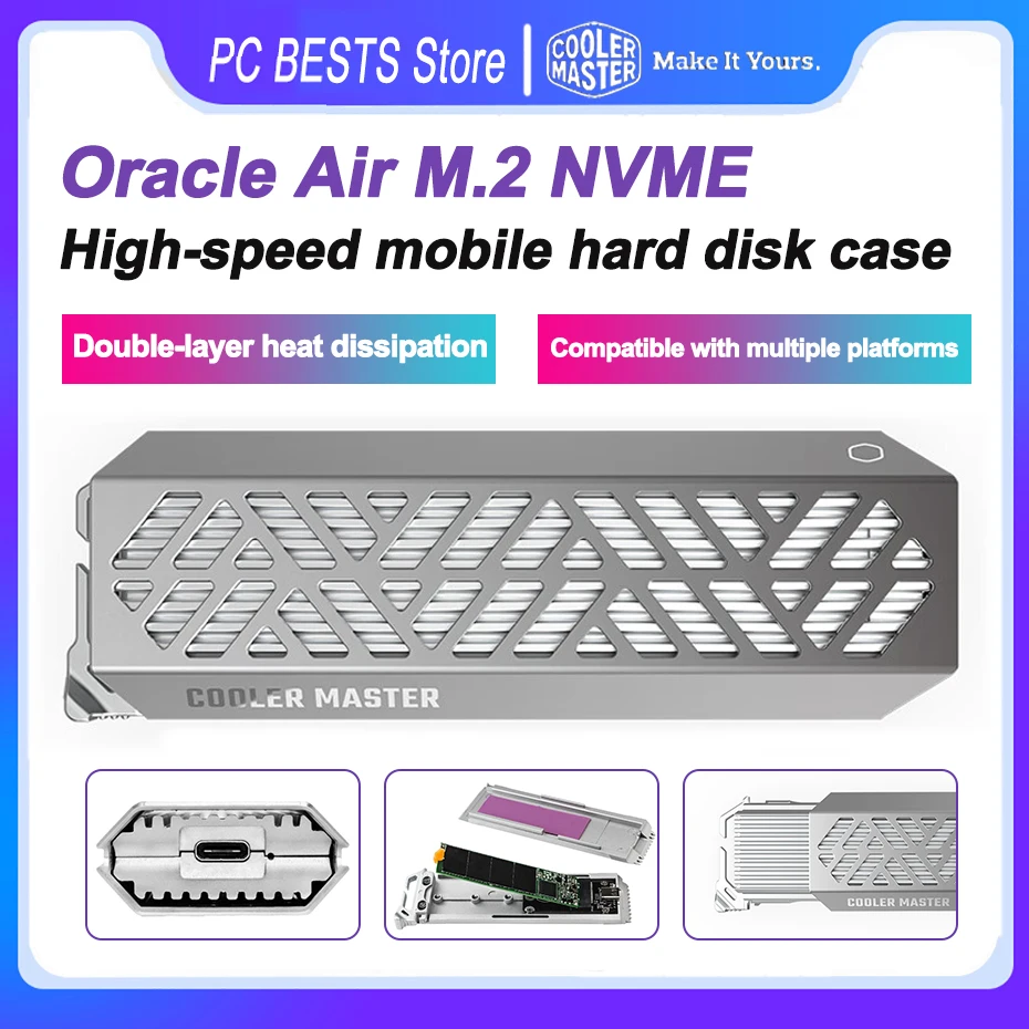 Cooler Master Oracle Air M.2 NVME High-speed Mobile Hard Disk case Supports Solid-state Hard Disk Drive Portable Multi-platform