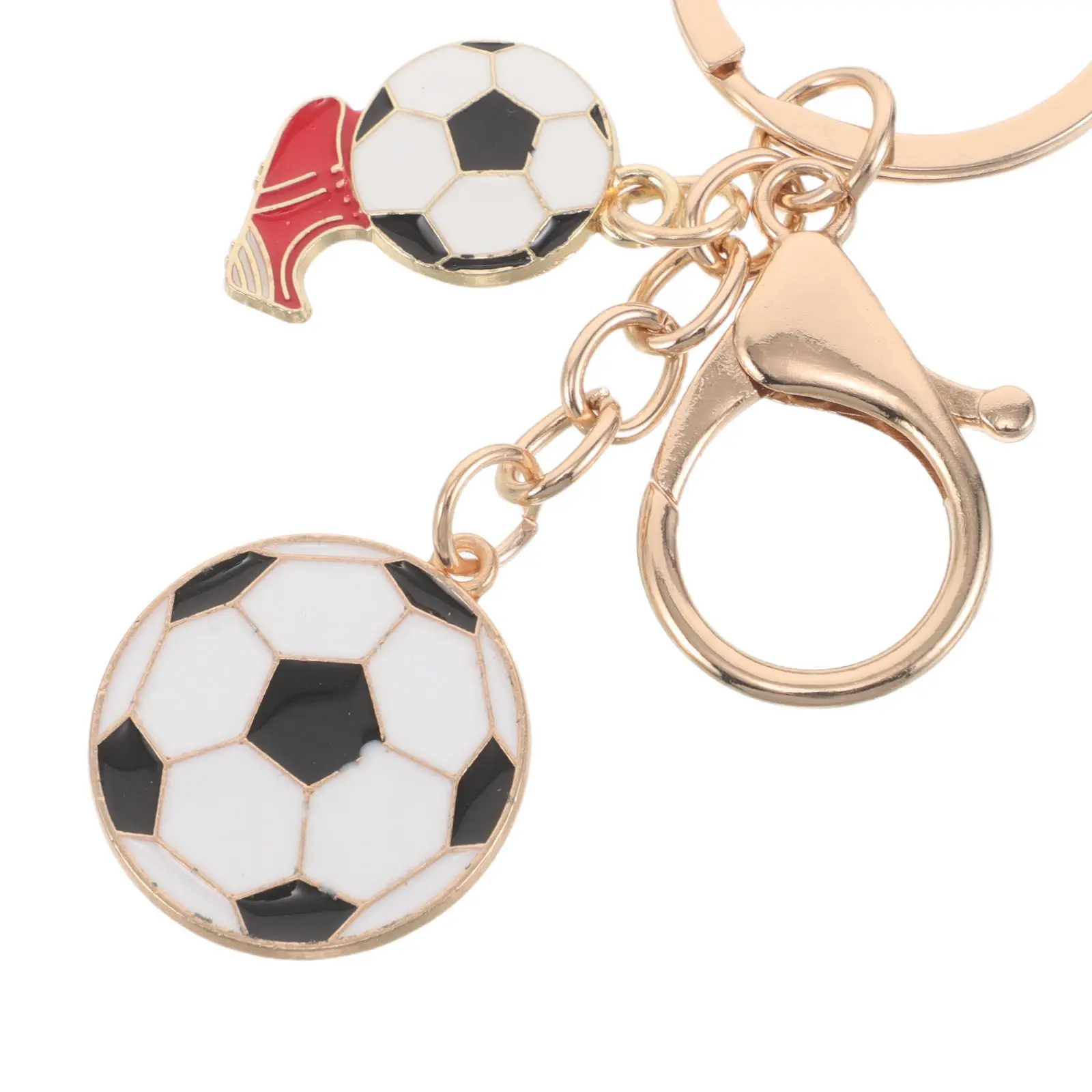 6Pcs Football Keychain Soccer Pendant Alloy Team Keyrings for Football Party Favors Soccer Bag Charms Event Sports Keyring