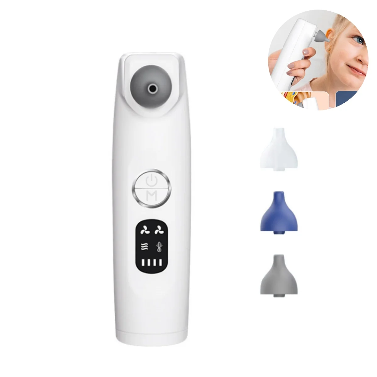 

Сушилка для ушей Перезаряжаемое устройство для сушки ушей с ЖК-дисплеем для удаления воды в ушах для душа, плавания и других водных видов спорта