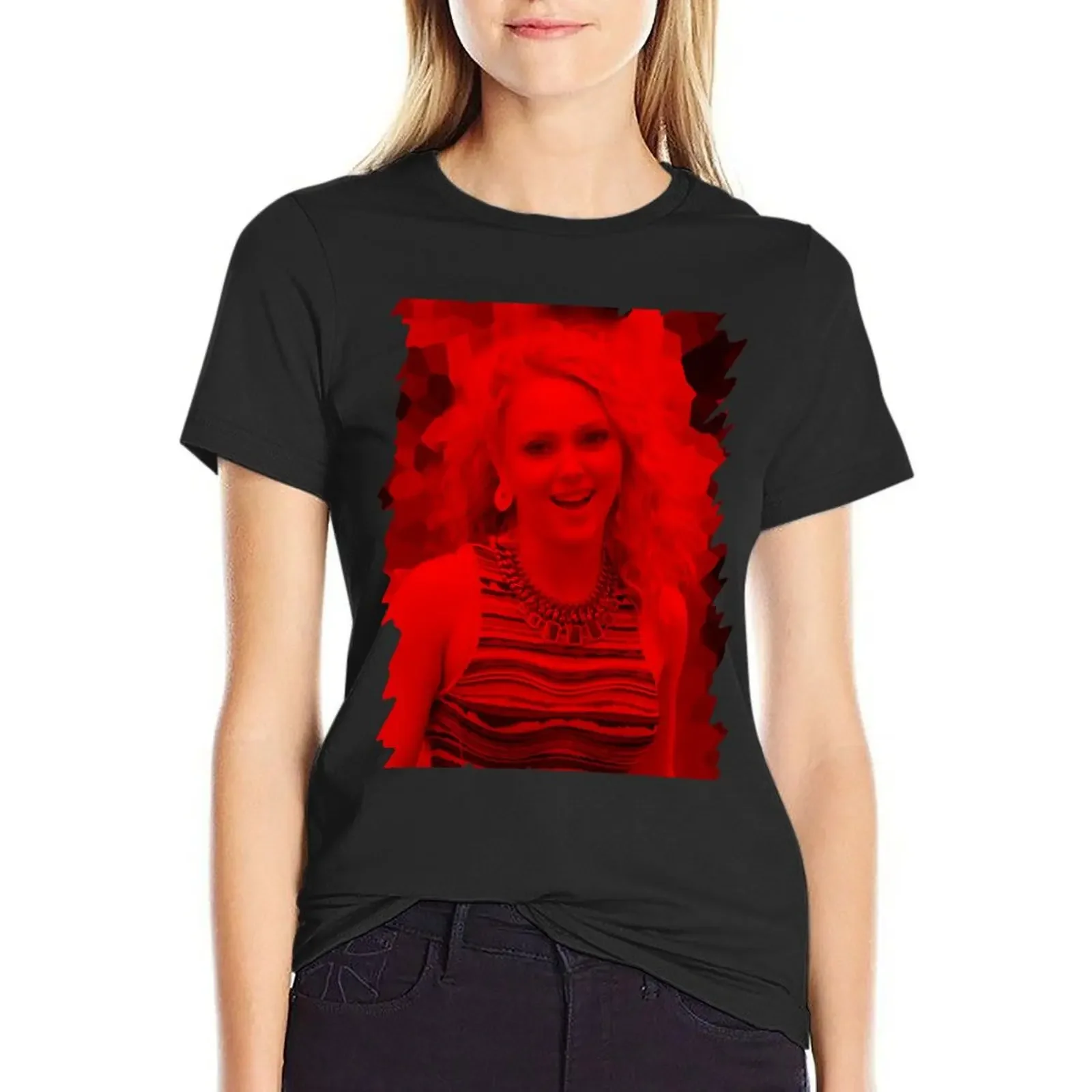 Anna Sophia Robb - Celebrity T-Shirt korean fashion summer tops workout shirts for Women