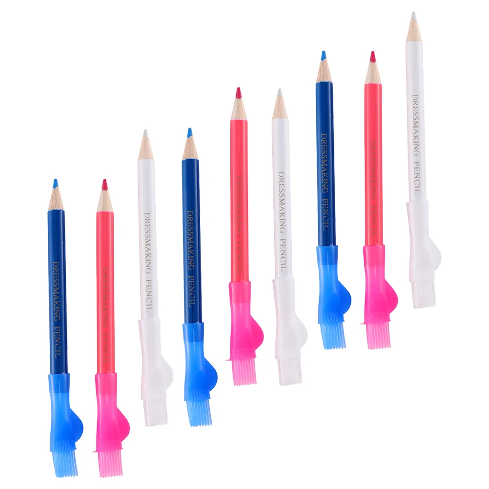 9 Pcs Tailor Pen Fabric Chalk for Sewing Coloured Pencils Accessories Plastic Drawing Dressmaker