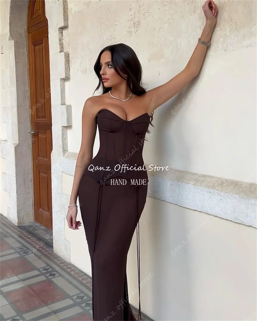 Qanz Women Robe De Soirée Femme Mermaid Corset Back Sexy Mermaid Party Dresses Sweetheart Prom Dresses 2025 Customized image 6