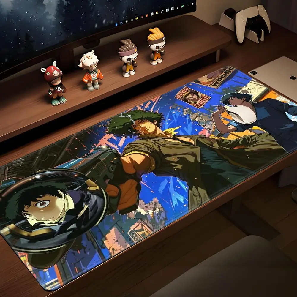 Anime Classic C-Cowboy B-Be-bop Mouse Pad Big Mouse Pad Large Gaming Lock Edge Thickened PC Rubber Table Desk Mat HYBXAXC