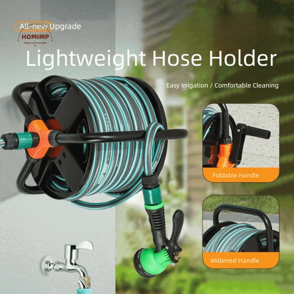 

Efficient Organizer Hose Storage Reel Heavy Duty Sturdy Water Pipe Storage Rack Strong Load-bearing Capacity Space Saving