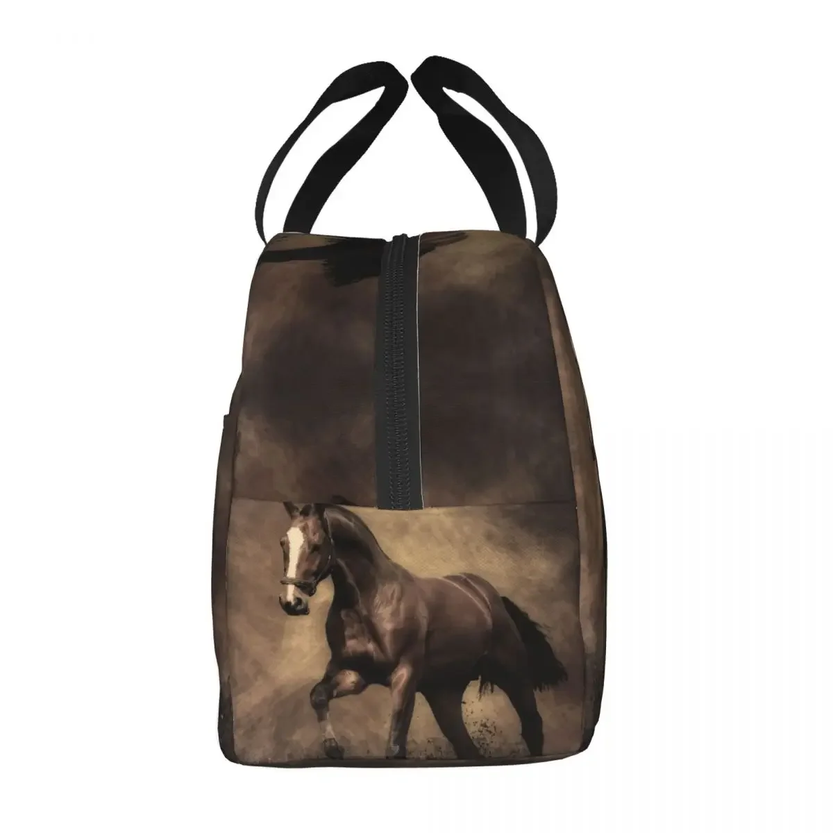 Custom Running Horse Lunch Bag Men Women Thermal Cooler Insulated Lunch Box for Kids School Children