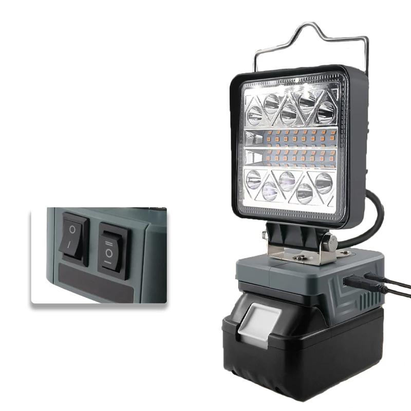 

Portable LED Floodlight for Dewalt/Milwaukee/Makita/Bosch/Ein 18/20V Batteries Outdoor Camping Light Work Light Spotlight