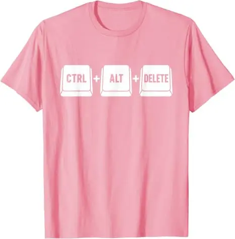 Lustiges IT-Programmierer-Geek-Tastatur-Humor-T-Shirt mit Ctrl-Alt-Delete-Motiv, Y2K-Stil, für Computerprogrammierer, IT-Techniker, Coding-Grafik-T-Shirt – Detail 8
