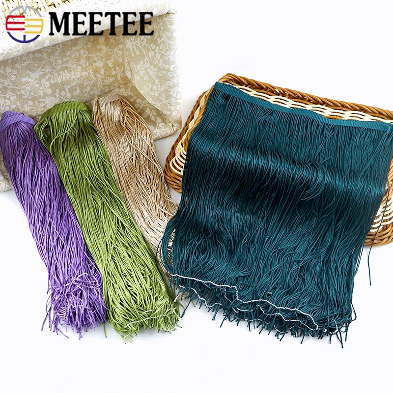 

10Yards 10-30cm Color Tassel Fringes Sewing Latin Dance Dress Lace Trim Curtain Stage Garment Fringe Tassels DIY Craft Material