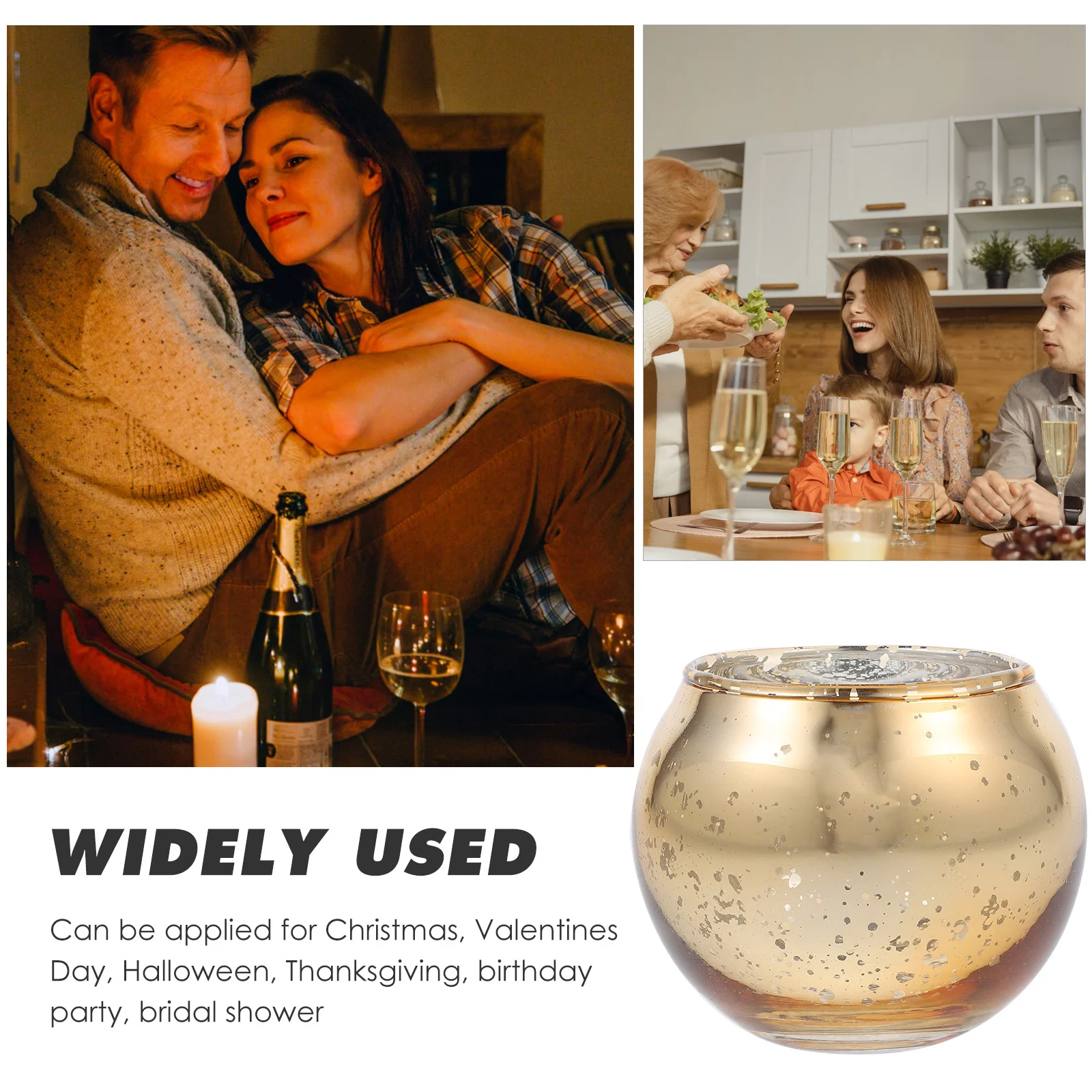 12 قطعة حامل شمع زجاجي حامل صغير مستدير لقطعة مركزية للطاولة ديكور المنزل قطع مركزية للطاولة #3