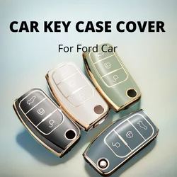 Tpu Car Key Case Cover For For Ford Focus 2 MK2 Fiesta Mondeo Galaxy Falcon Territory Ecosport Kuga Escape Key Fob Case Keychain