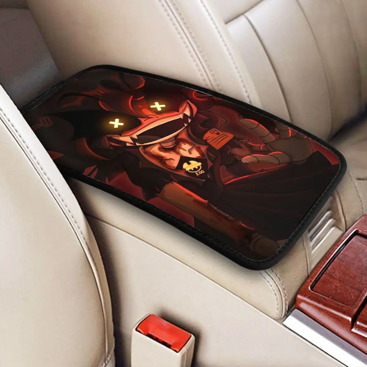 Leather Center Handle Box Pad Cushion Car Interior Cushion Murder Drones Car Armrest Cover Mat Games Automobiles Armrest Pad