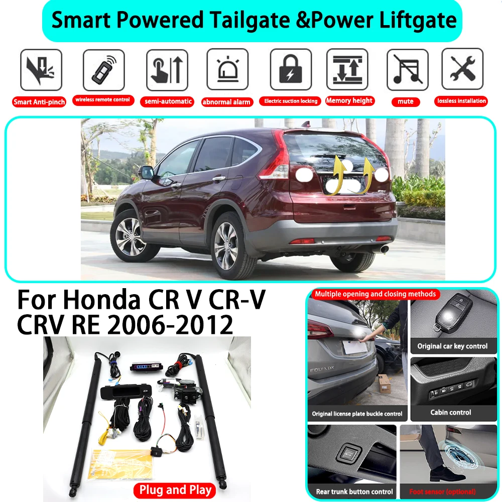 for Honda CR V CR-V CRV RE 2006-2012 OEM Smart Automatic Powered Tailgate Electric Power Tailgate Lift Kit Key Close