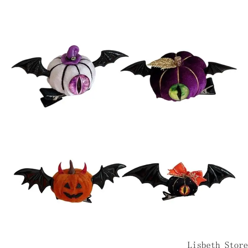 

124a 1pc Spooky Holiday Hairpins Ткань без шлифов для детских костюм -вечеринок для малышей повседневное решение прически