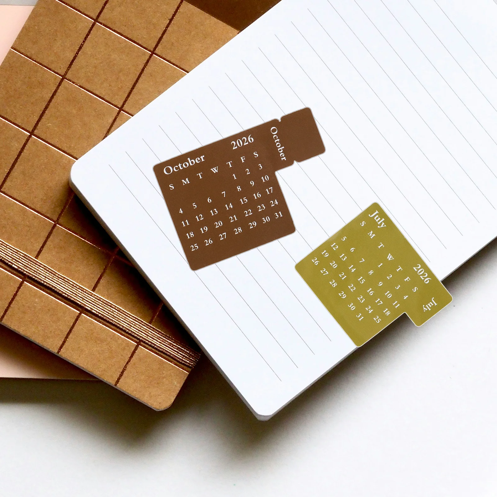 

4Sets Adhesive Calendar Tabs Vibrant Monthly Stickers for Planner Notebooks DIY Journals Calendar Stickers Planner