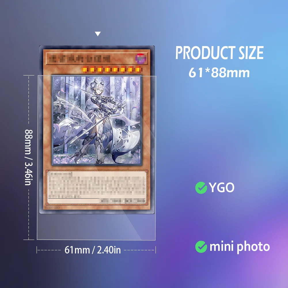61x88mm/64x89mm 프리미엄 투명 카드 보호 슬리브 (카드 게임용), 매직/YGO/PKM/MTG 카드용 탑로더