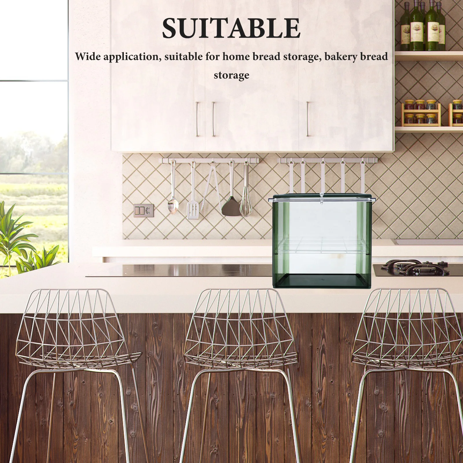 

Transparent Double-Layer Bread Box Plastic Kitchen Bread Storage Box Large Capacity Fresh Keeping Container for Home Shop Bakery