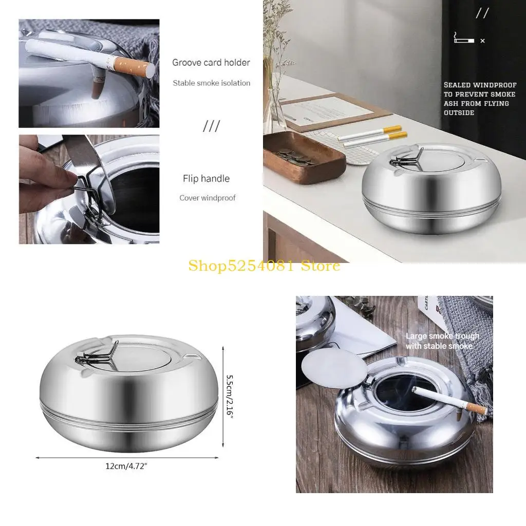 

AXYC уличная пепельница с крышкой для сигарет из нержавеющей стали, ветрозащитная, непромокаемая, подарок