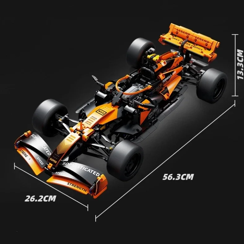 1100PCS MOC Super Racing 1:10 Racing Driver Formule Bouwsteen Technische Afstandsbediening Verlichting Racing F1 Speelgoed Kinderen DIY Gift