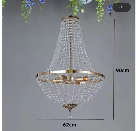 4/8 Stücke Eleganter Hochzeitsdekorationen Kristall-Kronleuchter für Geburtstagsfeiern, Weihnachten, Verschiedene Feiertagsfeiern – Detail 9