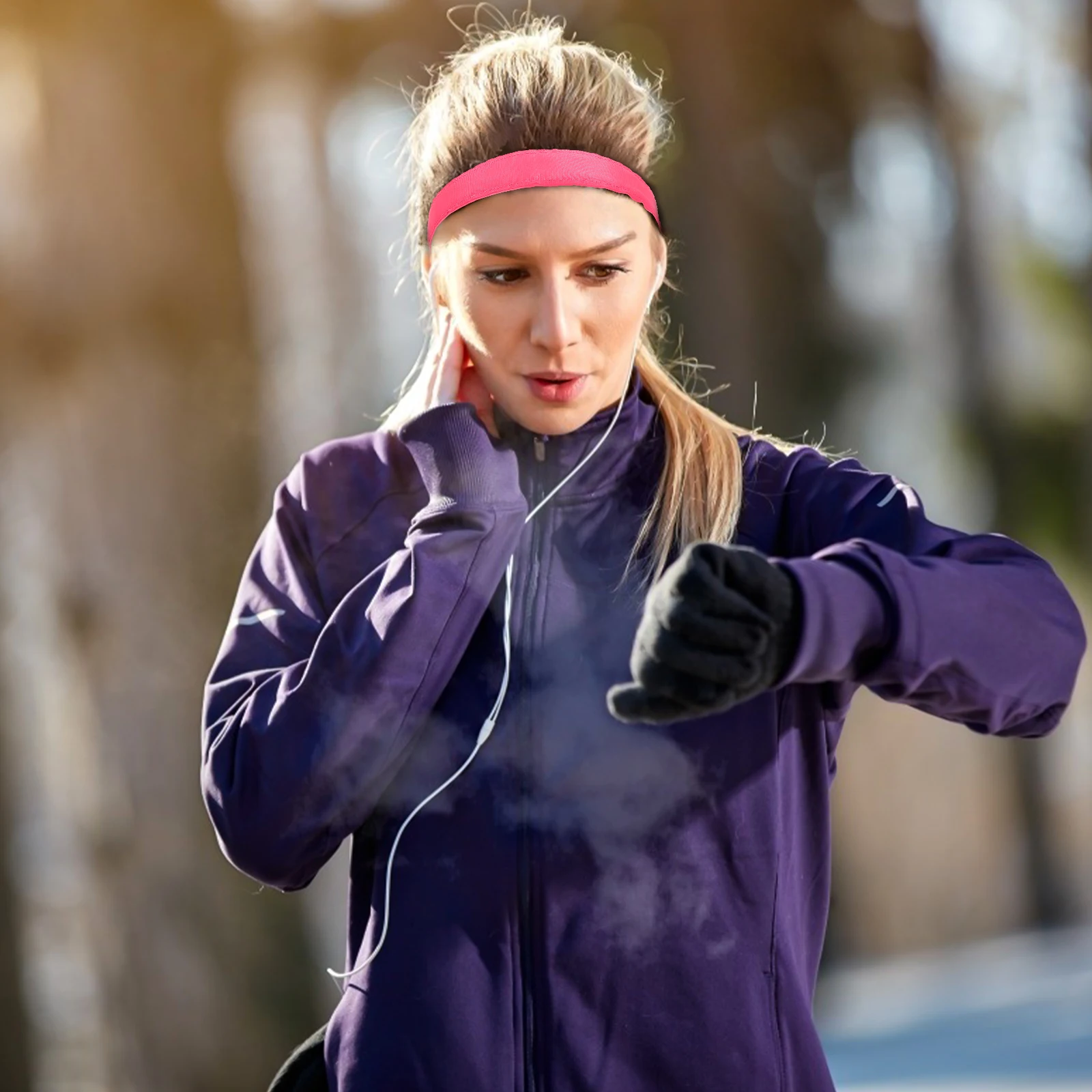 

8Pcs Elastic Non-Slip Headbands for Women Sweat Absorbent Sports Running Yoga Exercise Hair Bands Sports Headband