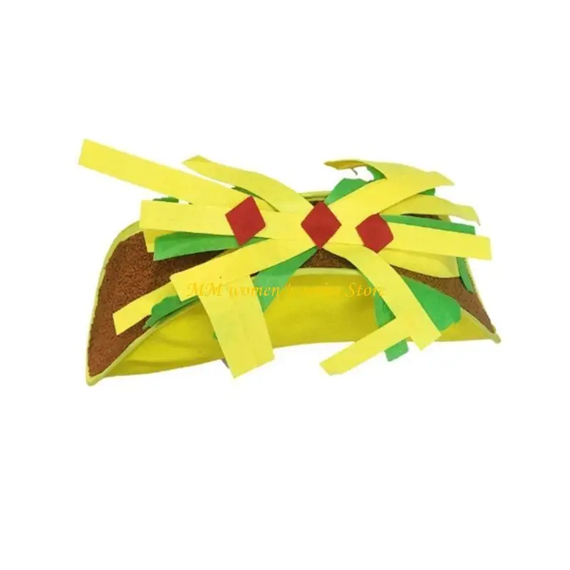 Q39C Tacos en peluche chapeau mexicains accessoires pour fête fête fête fête