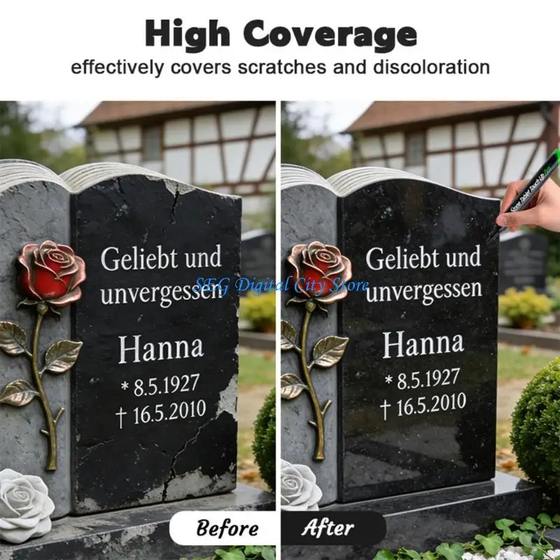 U75B Fade Resistant Monument Paint Pen Sunproof Waterproof Stone Marker Pen For Writing Coloring On Tombstones Gravestone