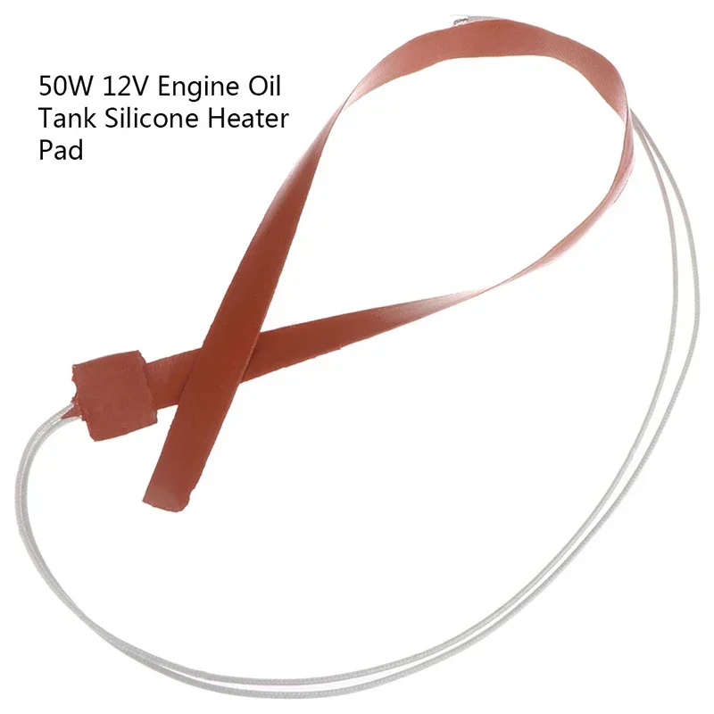 50W 12V Electric Heating Pads Silicone Heater Thermal Heating Strip Flexible Line Heater Strap For Injector Heated 12*500mm