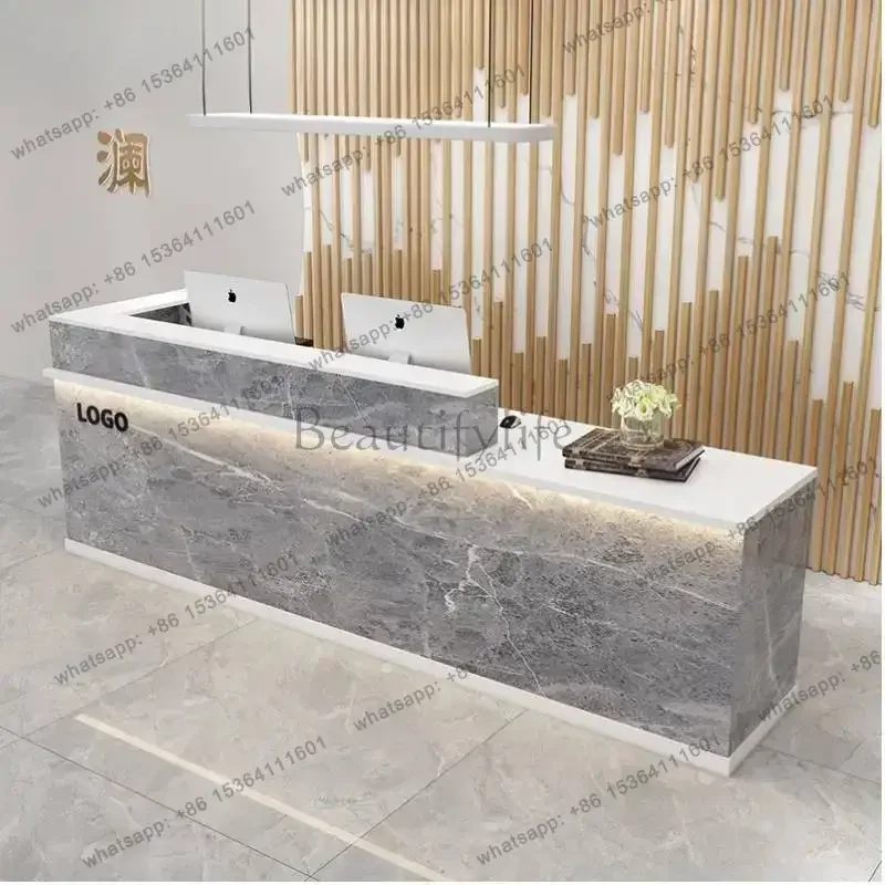 Factory Direct Sales Color Boutique Reception Desks Luxury Hotels Weight Clothing Reception Desk White Beauty Bancone Per Negozi