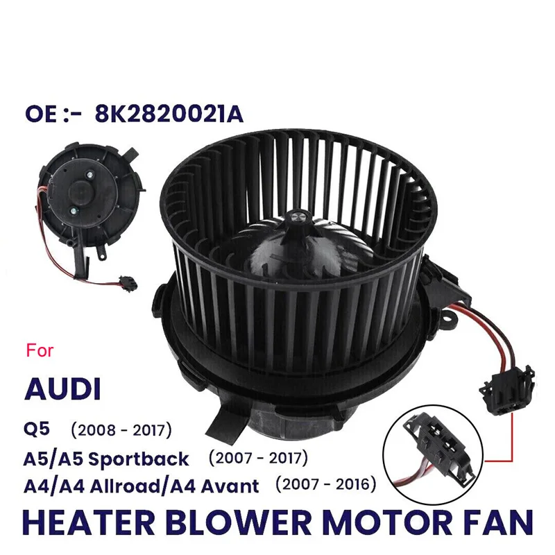 FOR AUDI A4 / A5 & Q5 08-12 HEATER BLOWER MOTOR FAN WITH A/C CLIMATE CONTROL RHD