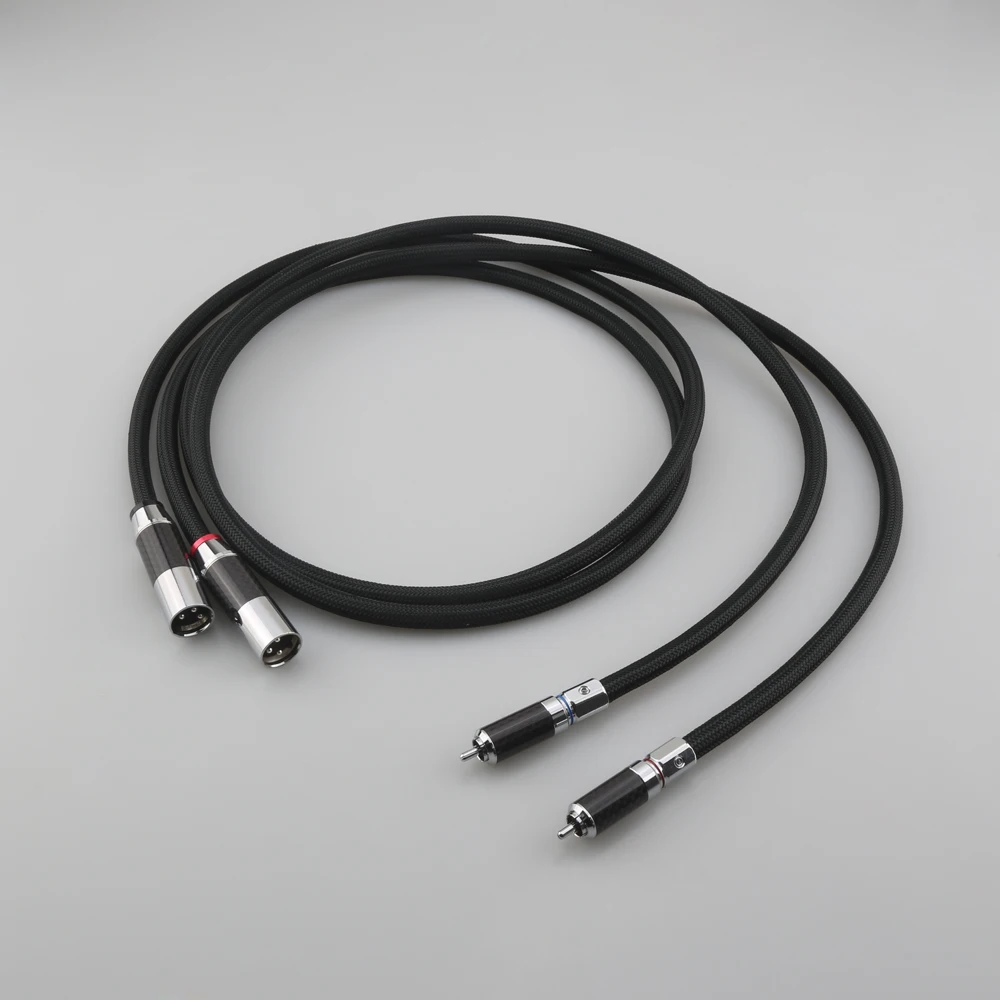 Hot Sale HI-End Copper Silver Mixed RCA To XLR Male Female Balanced Audio Cable HIFI XLR Cable