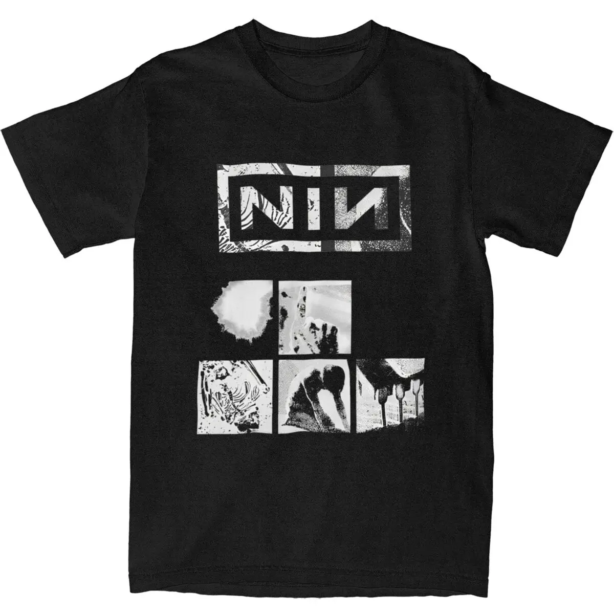Camisola de alças Five Polegada Box masculina, Nine Polegada Nails T-Shirt, Beach Street Style Camisetas, Algodão Harajuku Camiseta, Tops de manga curta