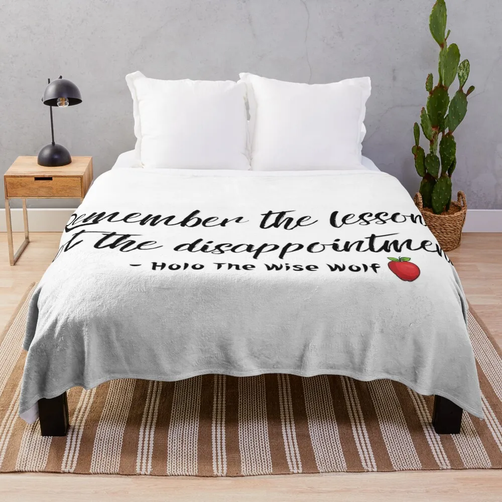 

Holo the wise wolf quote Throw Blanket Single Flannels Blankets