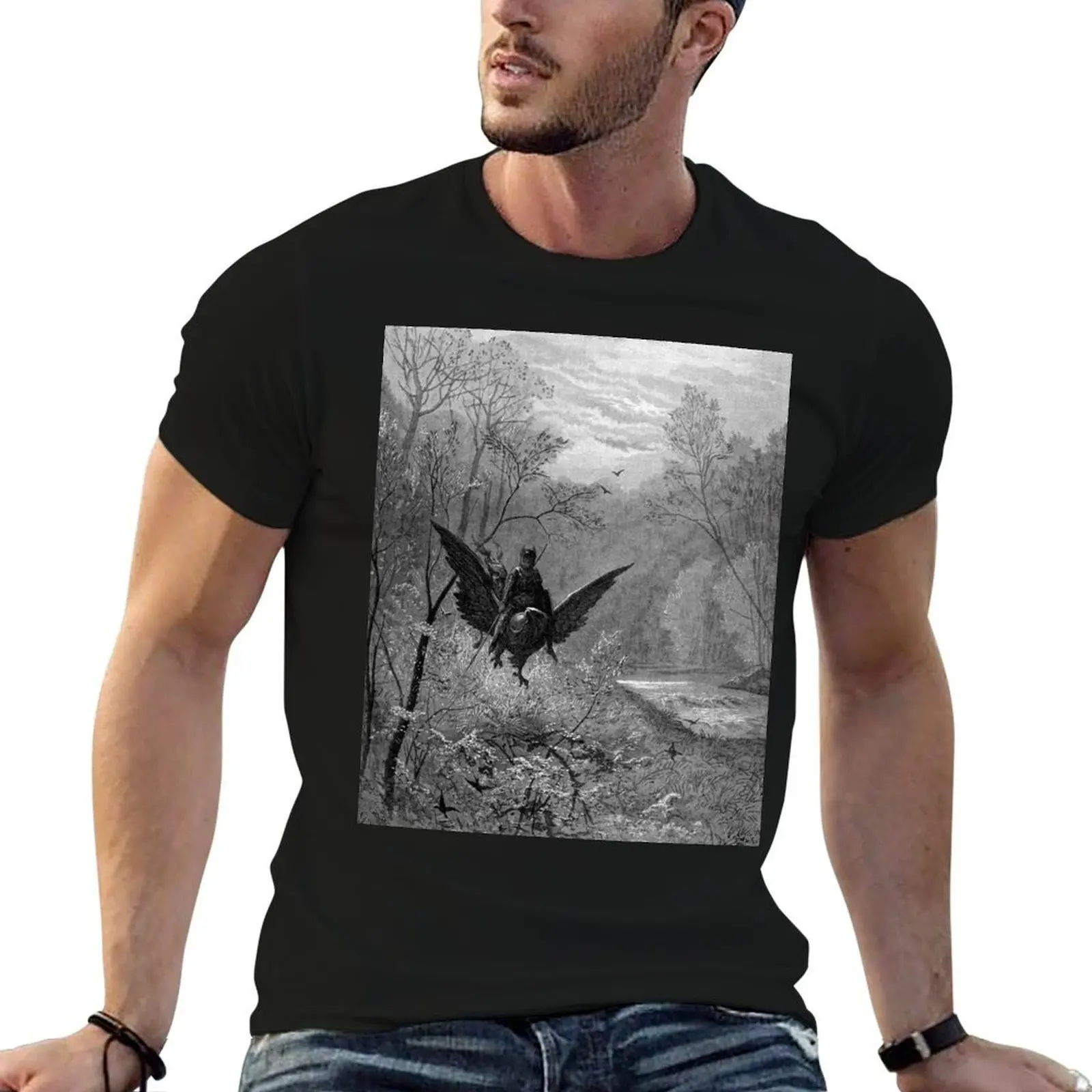 

Rugerro on a Hippogriff - Gustave Dore T-Shirt t shirts designer t shirt custom print T-Shirt